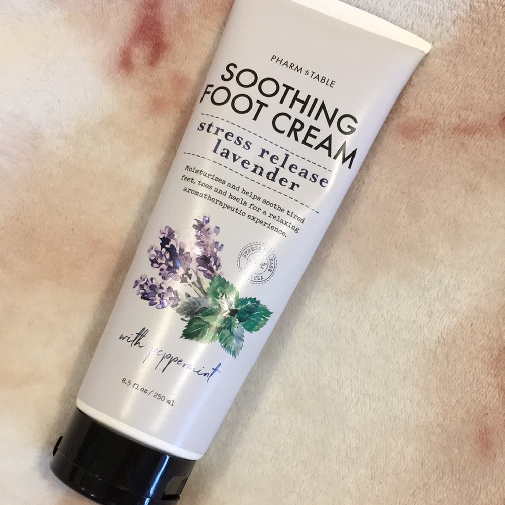 Pharm To Table Soothing Foot Cream Scented Stress Release Lavender 8.5oz NWT